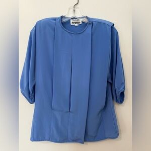 Porter for Saks Fifth Avenue Size 6 blue ladies vintage blouse